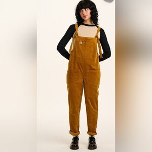 Lucy & Yak Overalls Original Corduroy Dungarees In Mustard Yellow Garden Girl 0